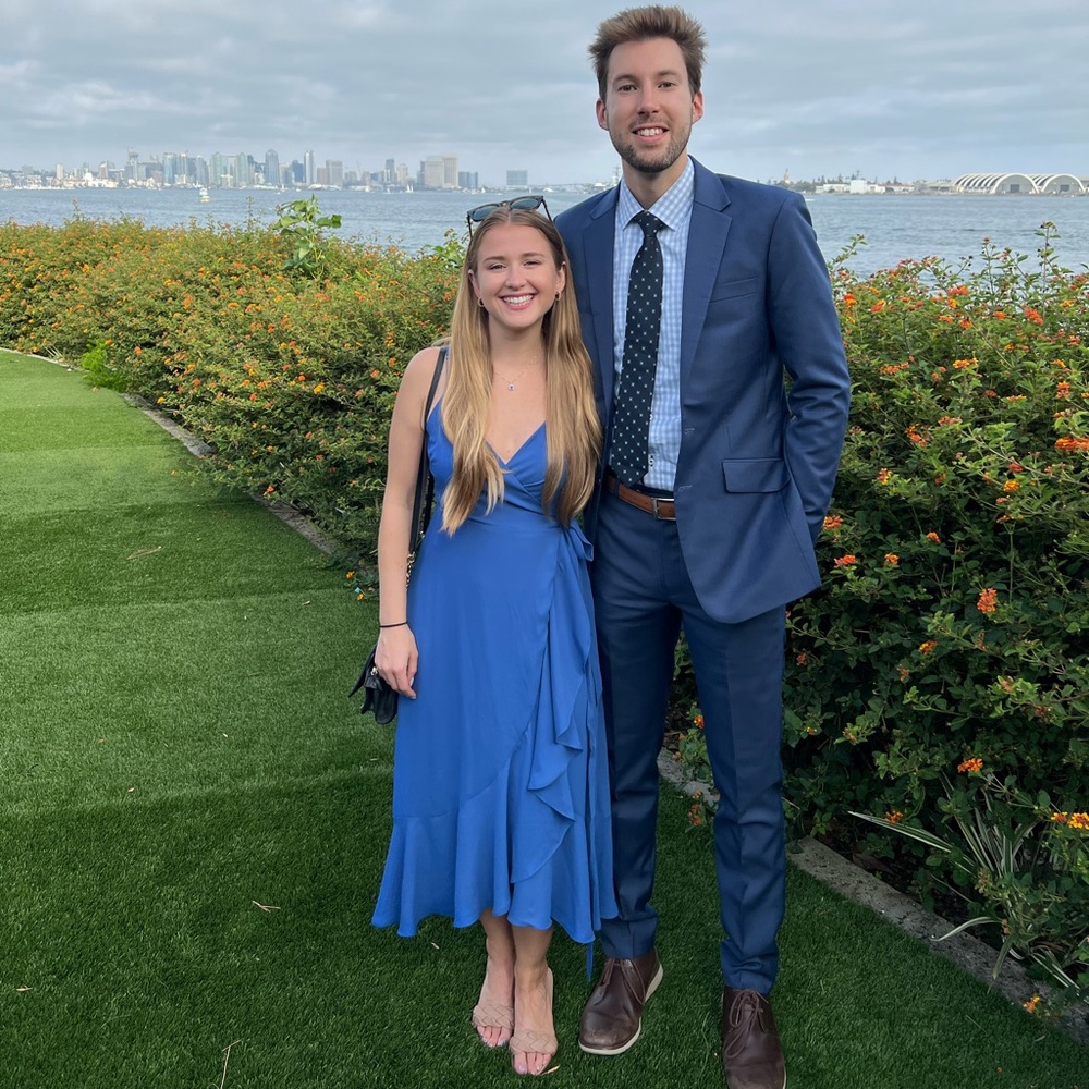 Lulus Manhattan Moment Blue Ruffled Midi Wrap Dress